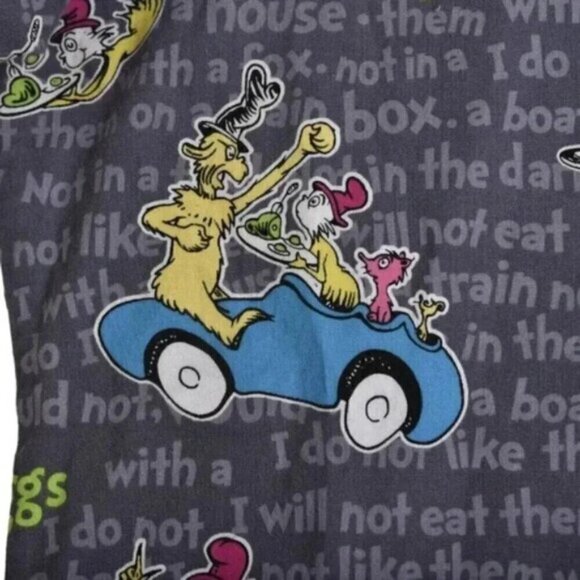 Dr. Seuss Green Eggs and Ham Scrub Top Shirt Gray Size XL - Picture 2 of 11